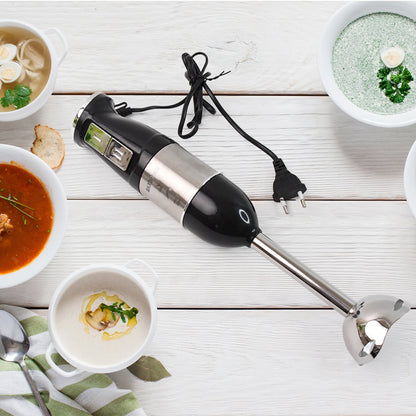 Stainless Steel Handheld Emulsion Blender With Four-blade Blade (1500W / 1 Pc)