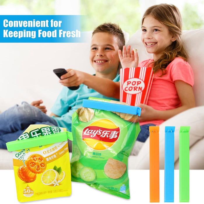 Food, Snack Pouch Bag Clip Sealer for Keeping Food Fresh for Home Kitchen | Plastic Camping Snack Air Tight Seal Bag Clips |Packet Vacuum Sealers Clip| (18 Pc Set)