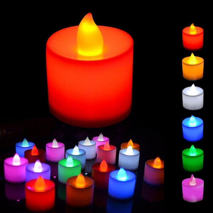 Multicolor LED Tealights Candles (24 Pack): Festive Decorations