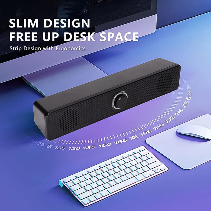 Desktop, Computer Speaker, Wired Plug and Play USB Powered Speaker (1 Pc)