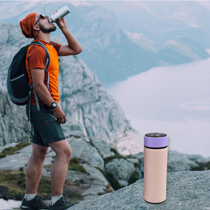 4878 The smart water bottle has a waterproof LED display, Stainless Steel BPA-Free Leak Proof Double Walled Vacuum Insulated Cold and Warm Water Bottle with LED Temperature Display