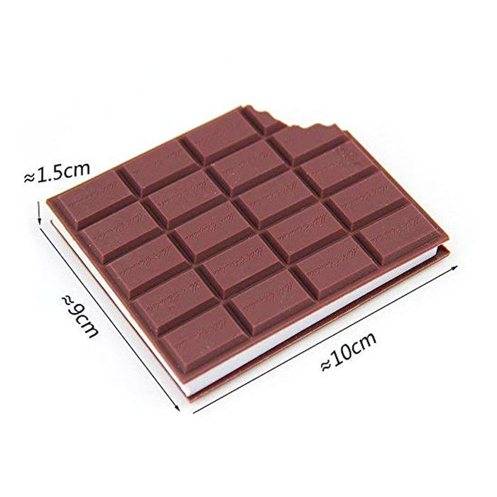 4528 Small Chocolate Scented Diary Memo Notebook in Rectangular Chocolate Bite Shape with Original Chocolate Smell Personal Pocket Diary, Dairy book with Plain Pages for Kids