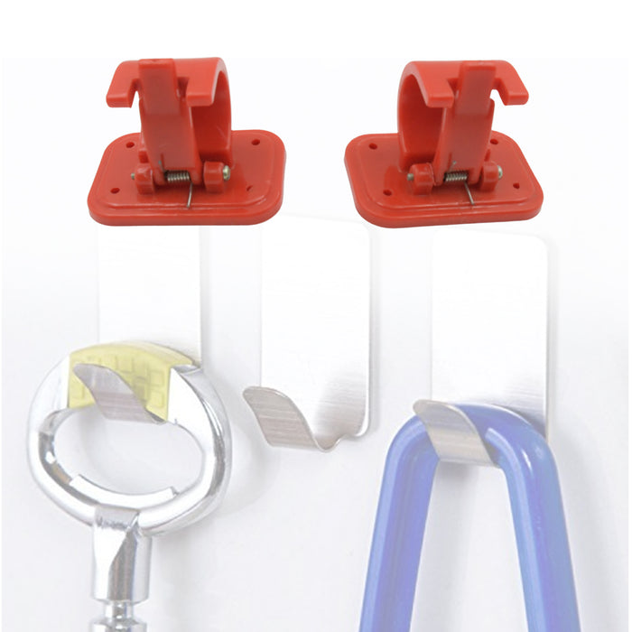 Drill-In Curtain Rod Brackets (2 Pc): Adjustable Hooks, Screws Included (Mix Color), Bathroom, Kitchen