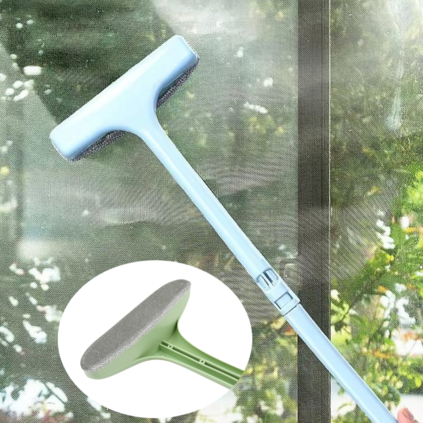 Window Cleaning Brush With Extendable Handle