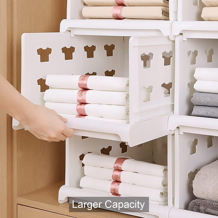 4 Layer Stackable Multifunctional Storage,for Clothes Foldable Drawer Shelf Basket Utility Cart Rack Storage Organizer Cart for Kitchen, Pantry Closet, Bedroom, Bathroom, Laundry (4 Layer 1 Pc)