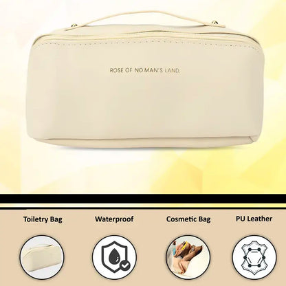 Travel Makeup & Toiletry Organizer Pouch with Zipper & Handle (1 Pc / Mix Color)