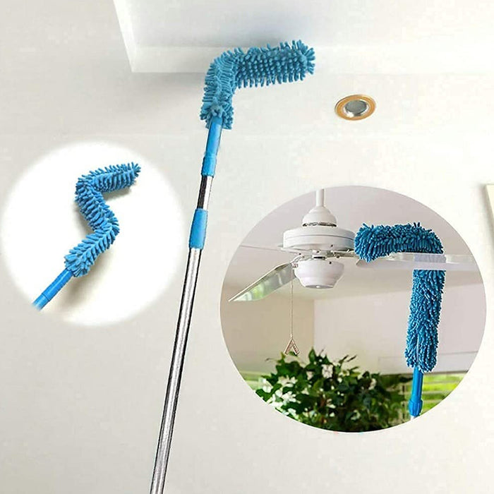 12728 Long Handle Dust Cleaning Brush, Adjustable Microfiber dust Brush, Foldable Home appliances Ceiling Cleaner, Latest Home Improvement Products