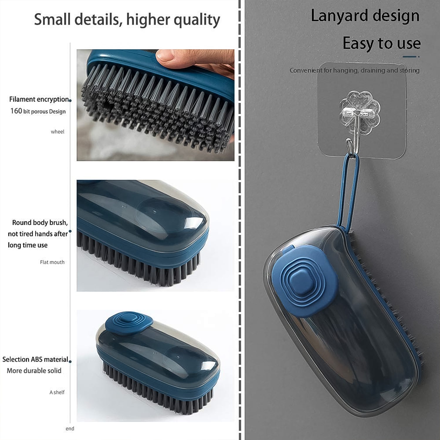 Hydraulic Liquid Detergent Dispensing Cleaning Brush (1 Pc)