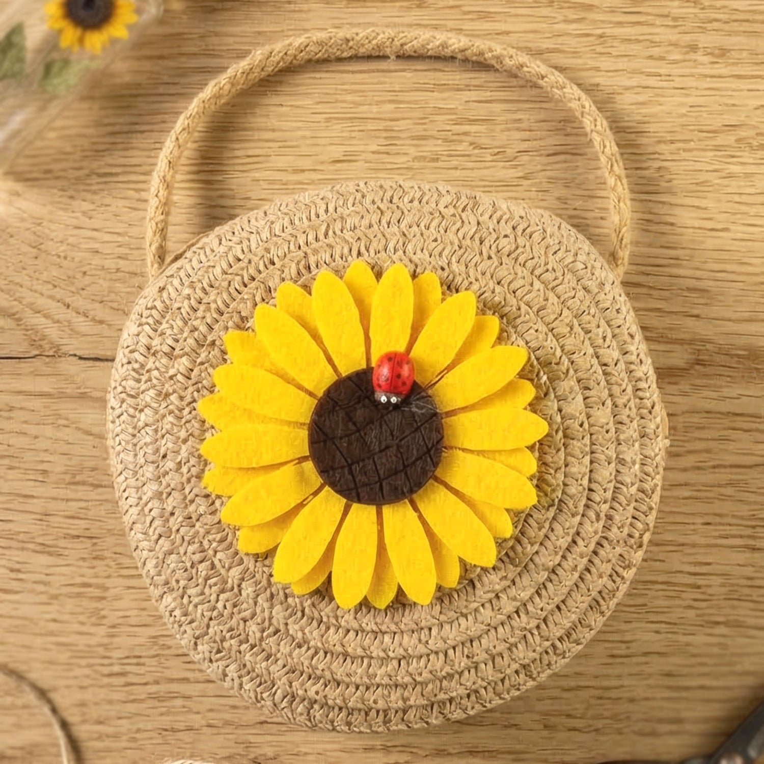 Small lightweight crossbody purse for women sunflower style