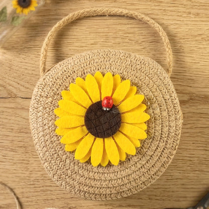 Small lightweight crossbody purse for women sunflower style
