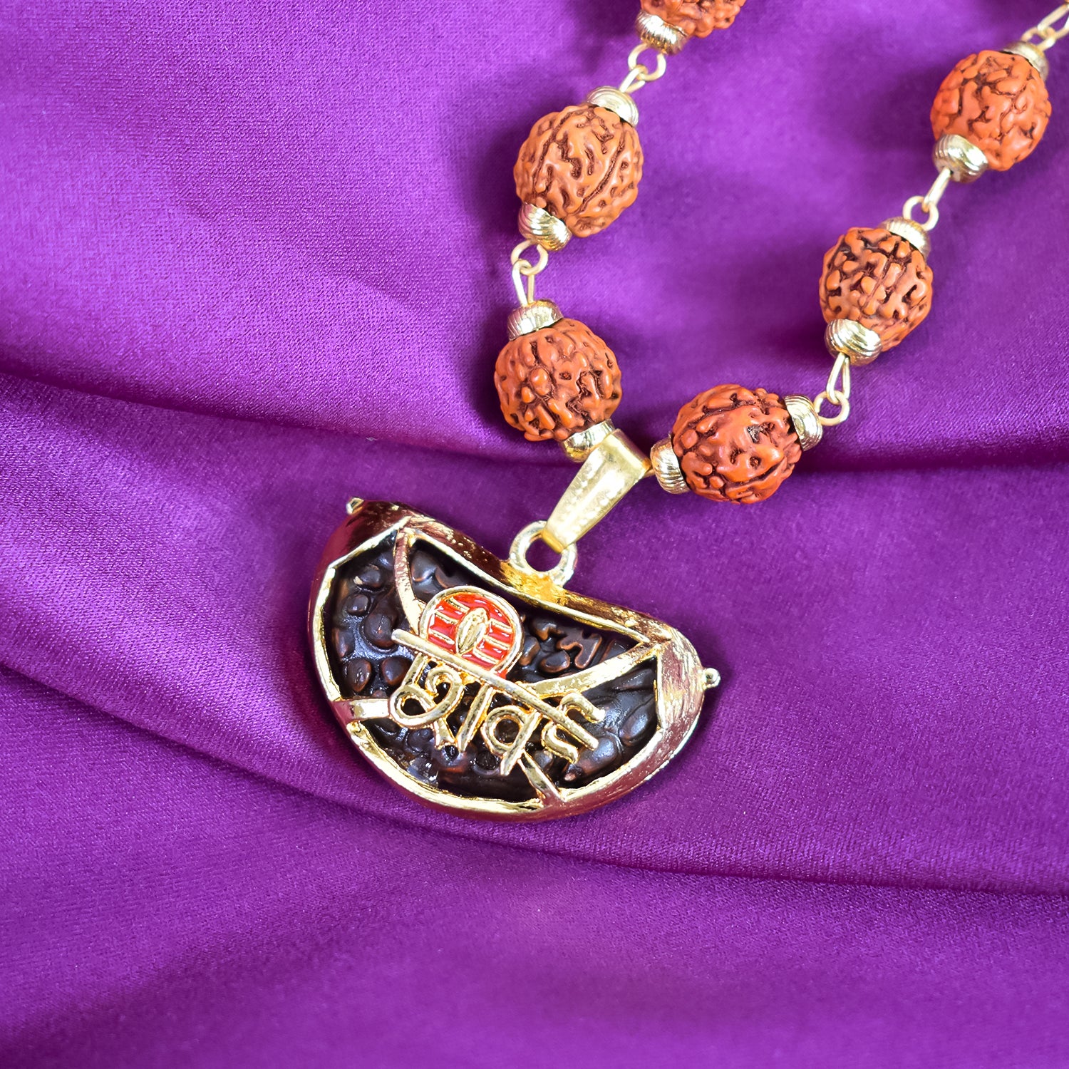 Shiva Pendant with Rudraksha Mala: Divine Protection and Spiritual Awakening