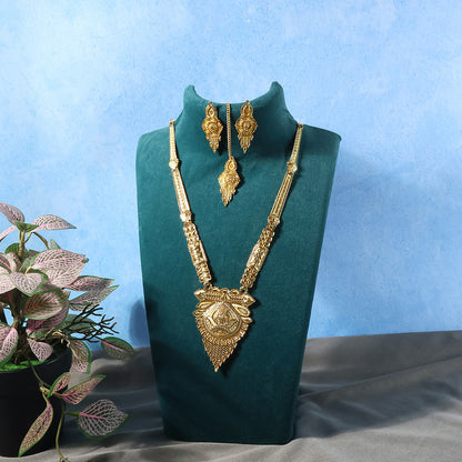 Majestic Regal Panel Necklace Set – Trending Traditional Bridal Jewellery with Grand Antique Detailing