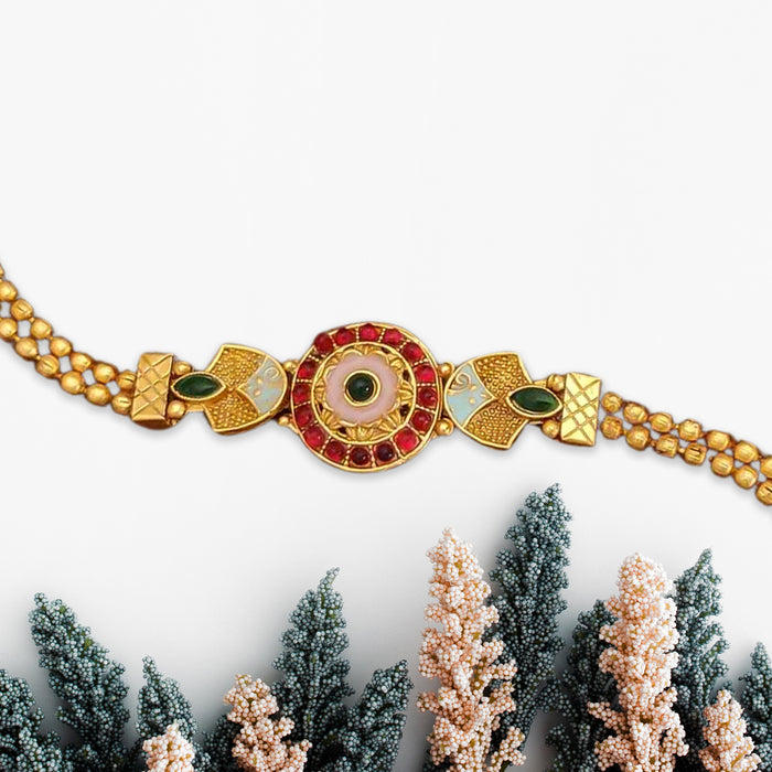 Sophisticated Gold-Plated Statement Bracelet