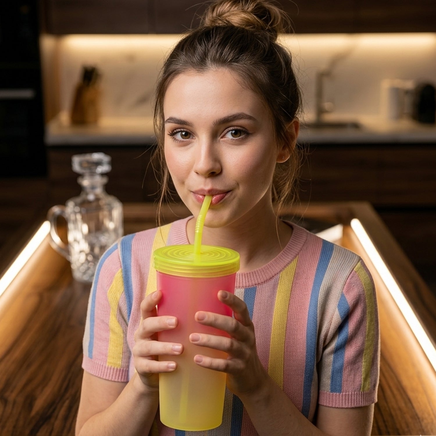  straw drinking tumbler