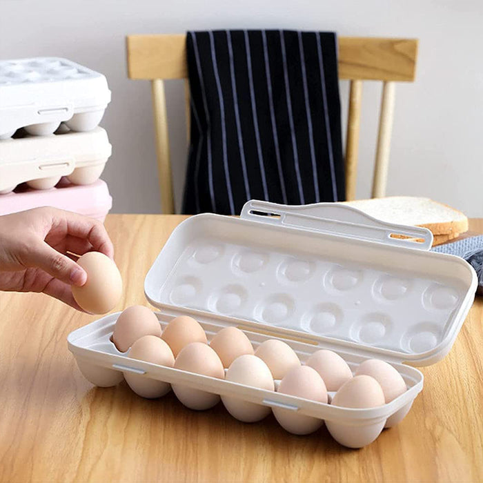18 Grid Egg Holder Storage, Shock-Proof Egg Container with Buckle, Egg Carrier, Egg Tray, Egg Shelter, Effective Full Seal, Egg House use for Fridge, Camping, Kitchen