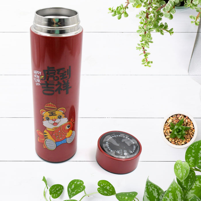 0697 SMART VACUUM INSULATED WATER BOTTLE, Stainless Steel, Hot & Cold Water Bottle Coffee, Flask for Travel, Home, Office ( Mix Color & Design 1 Pc )
