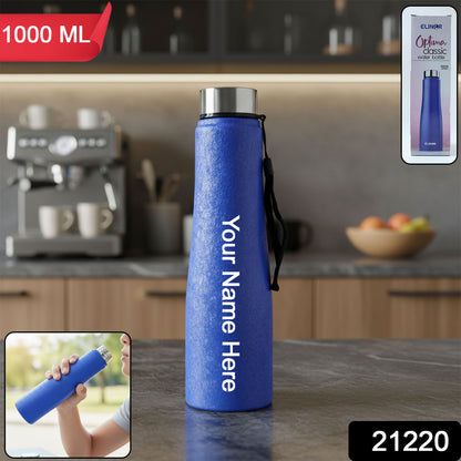 Custom Classic Stainless Steel Water Bottle Blue Color (1000 ML, 1 Piece)