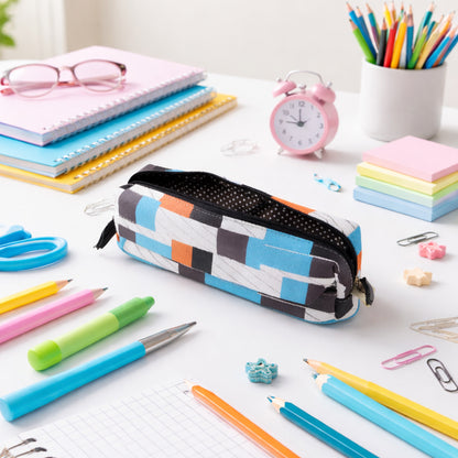 Stationery pouch with zipper closure