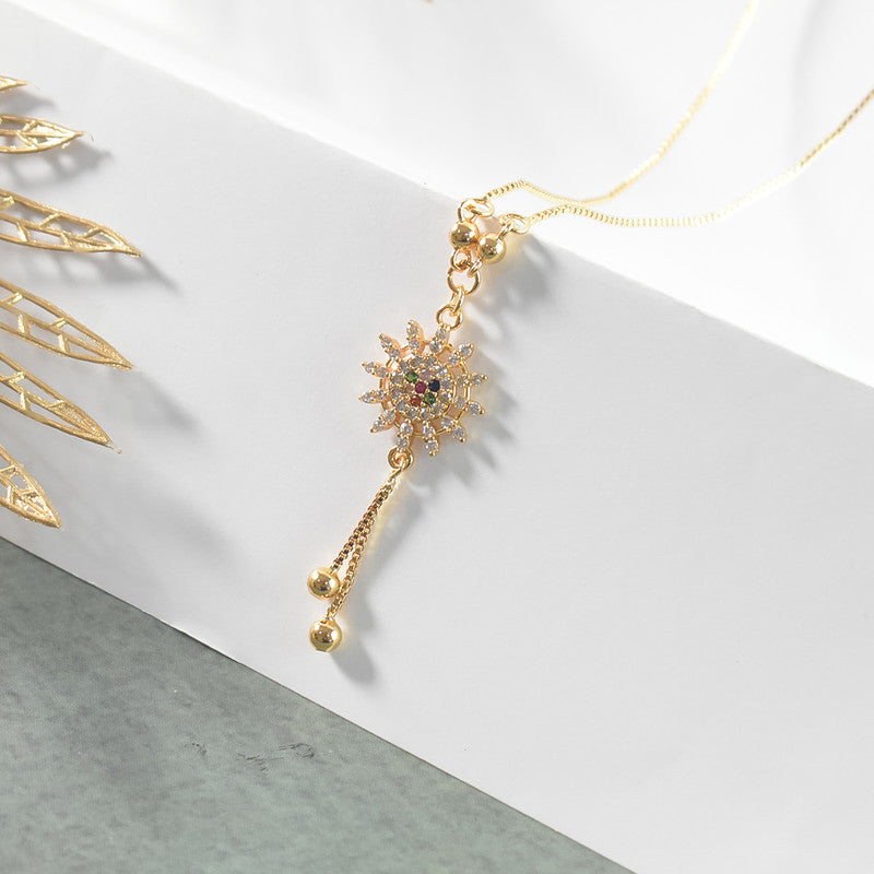 Trendy Sun-Shaped Pendant Necklace for Women