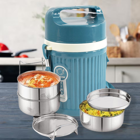 Stackable Insulated Tiffin with Handle (1 Pc): Leakproof, Hot Food Container