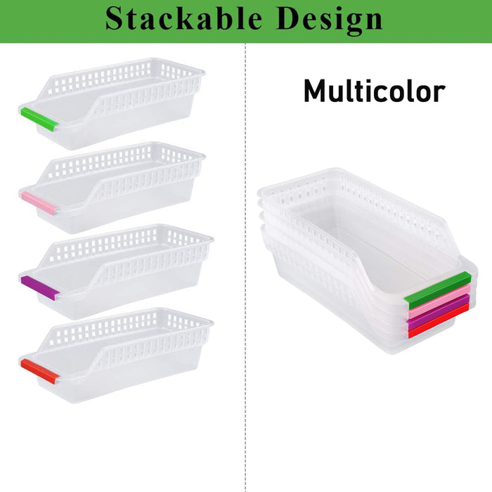 2055 Kitchen Plastic Space Saver Organizer Basket Rack- 4 pcs