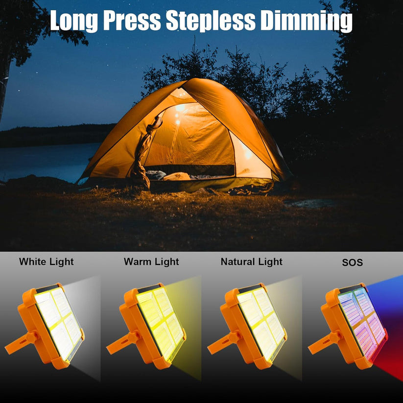 Solar LED Flood Light with Power Bank - High Brightness & Portable