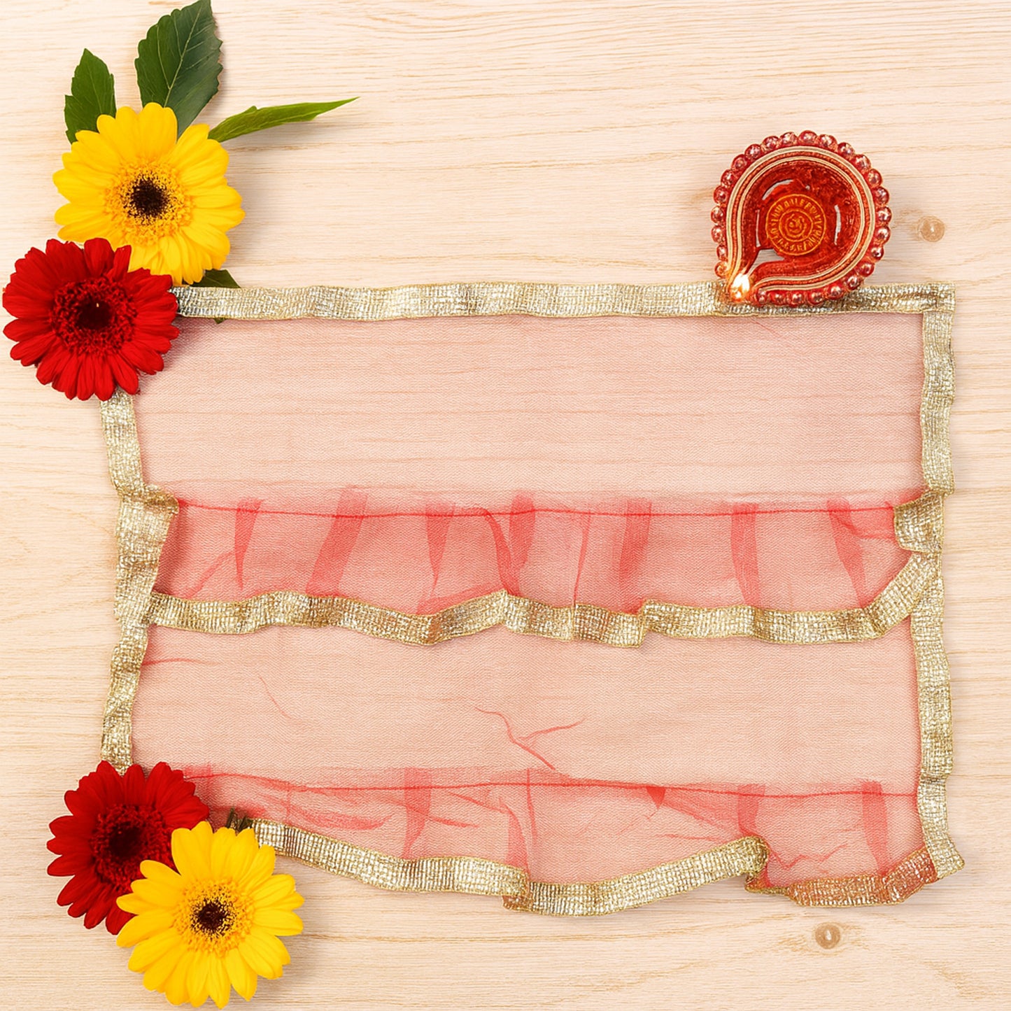 Premium Tulsi Vastra Pooja Cloth – 2-Piece Set