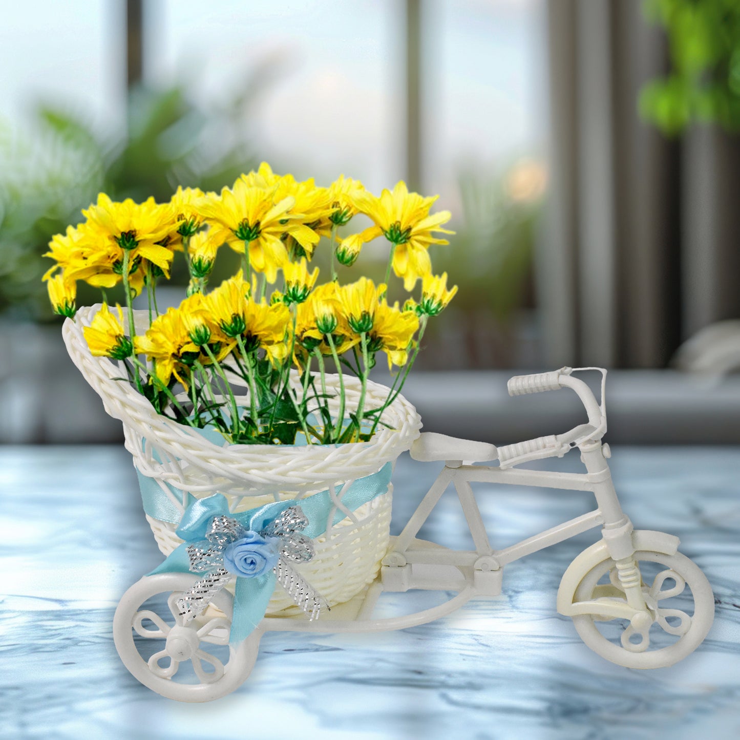 Plastic Cycle Flower vases for Home decor; Bicycle Flower Pot Stand