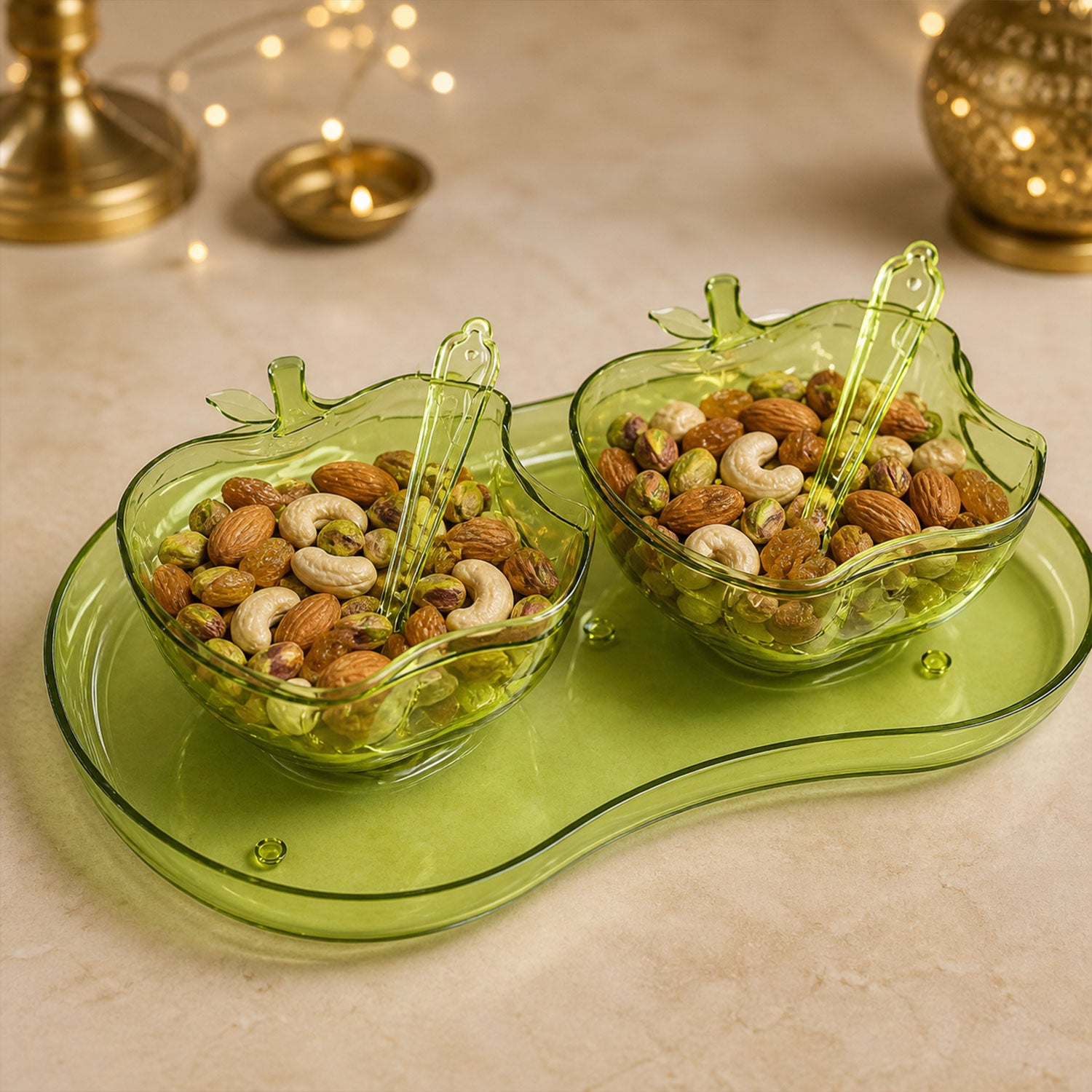 Apple Shape Serving Set – 2Pc Dinnerware | Indo Glow