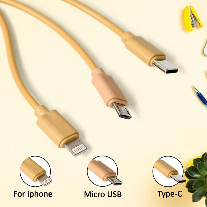 Retractable Charger Charging Cable, Micro USB Cable, 3 in 1, Multi Charging Cable, Compatible with Phone / Type C / Micro Android USB and Other Mobile Devices (1 Pc)