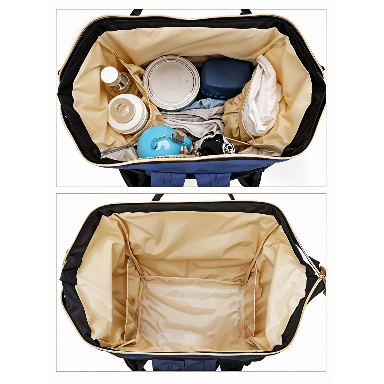 Multifunction Diaper Bag Backpack for Baby Care & Travel, Large Capacity Baby Changing Bag with Multiple Compartments, Lightweight & Durable Mother Baby Organizer Bag, 1 Pc, Assorted Blue/Pink/Peach - Daiper Bag - Image 2
