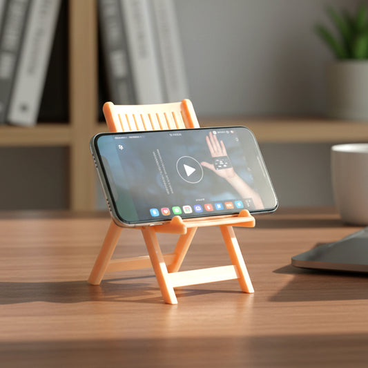 Mini Chair Shape Mobile Stand Holder (1 Pc / Peach Color)