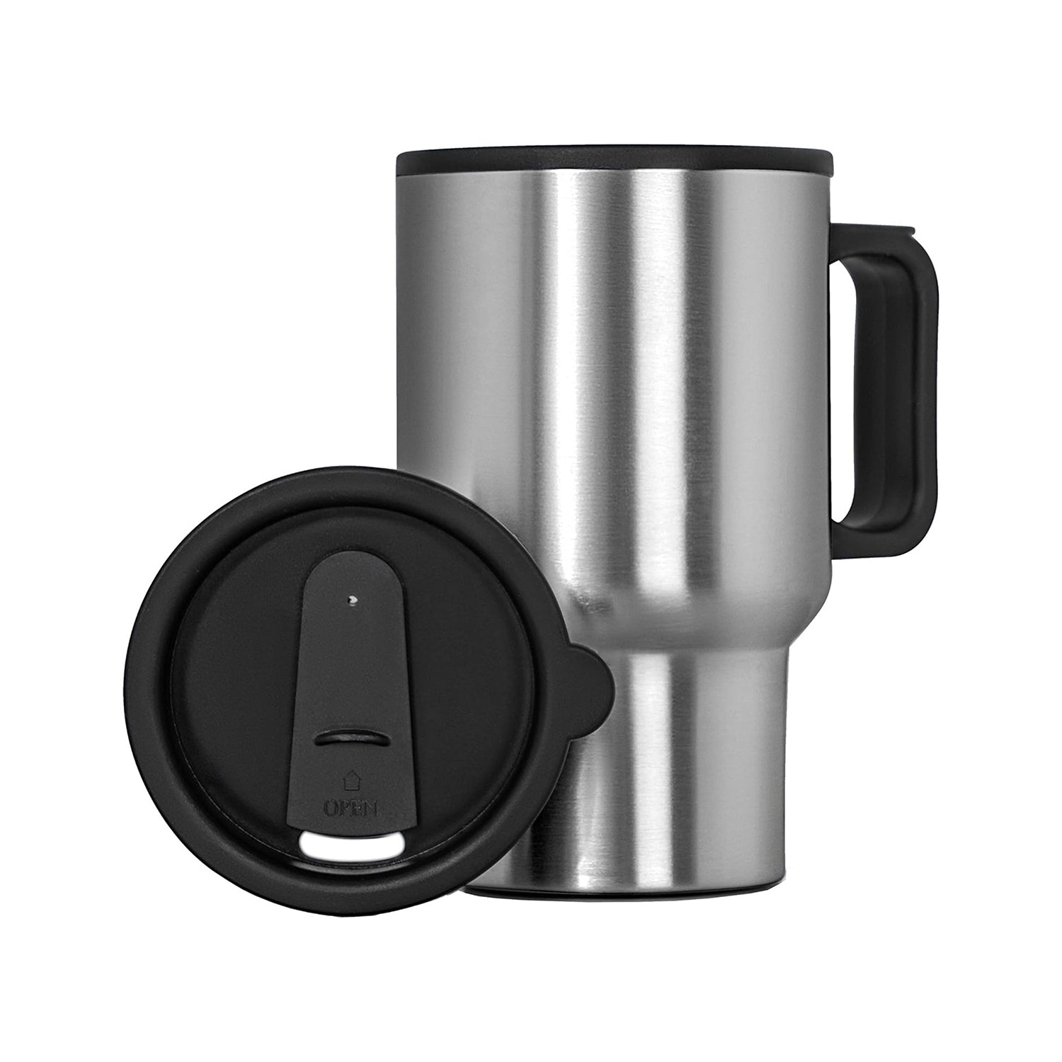 Stainless Steel Vacuum Glass Insulated Glass Coffee Cups (With Lid & Handle / 1 pc)