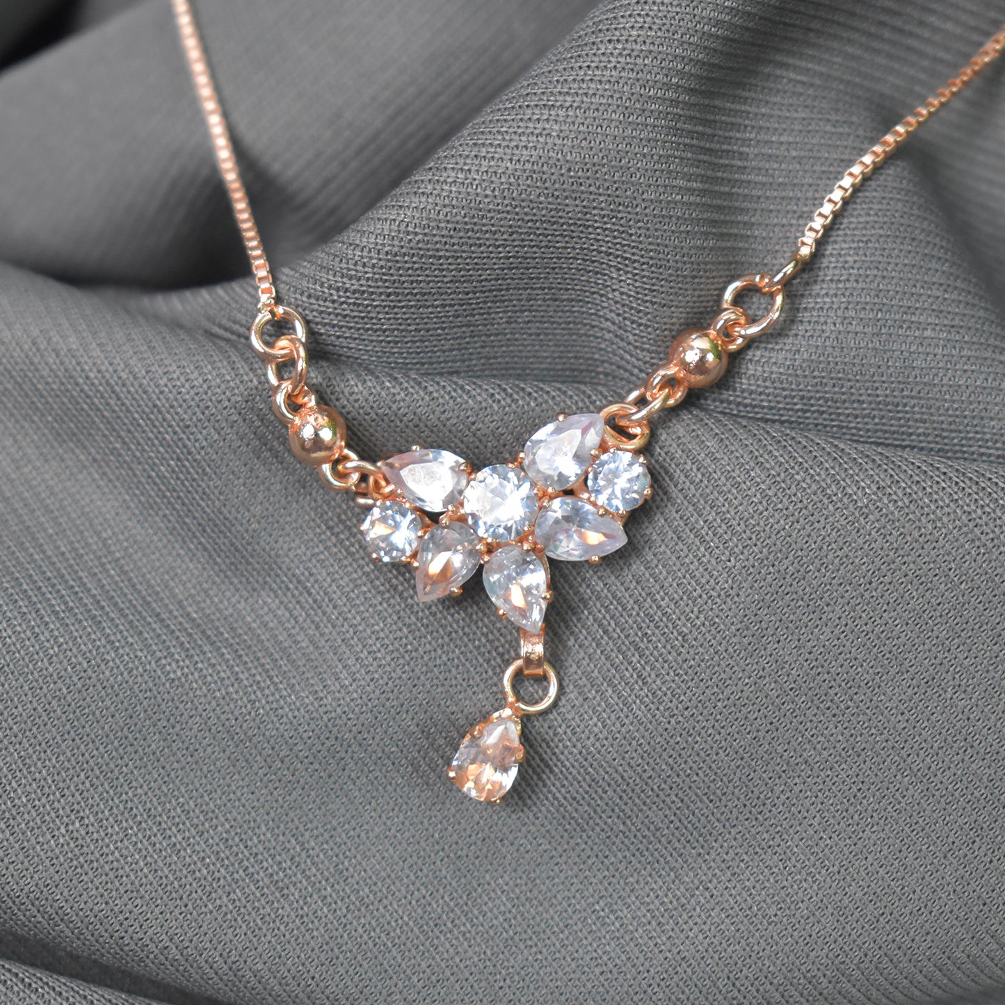 Diamond look Casual Chain Necklace