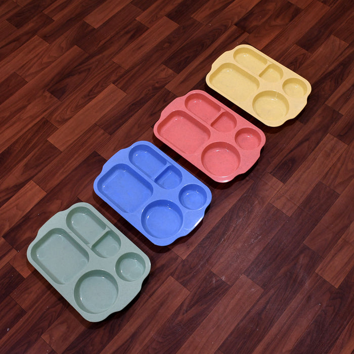 Divided Plates, 5 Compartments 32 CM Split Plates, Shatterproof Separa ...