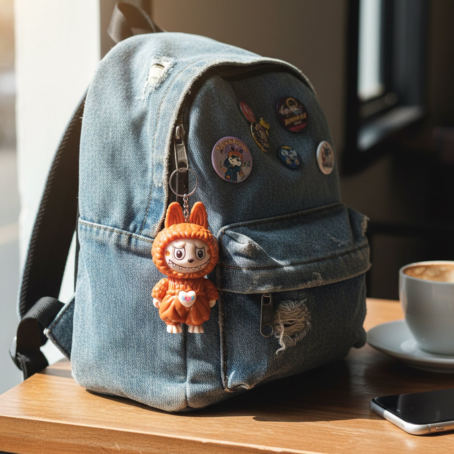 Cartoon Character Face Changing Toy With Key Holder, Keychain (1 Pc)