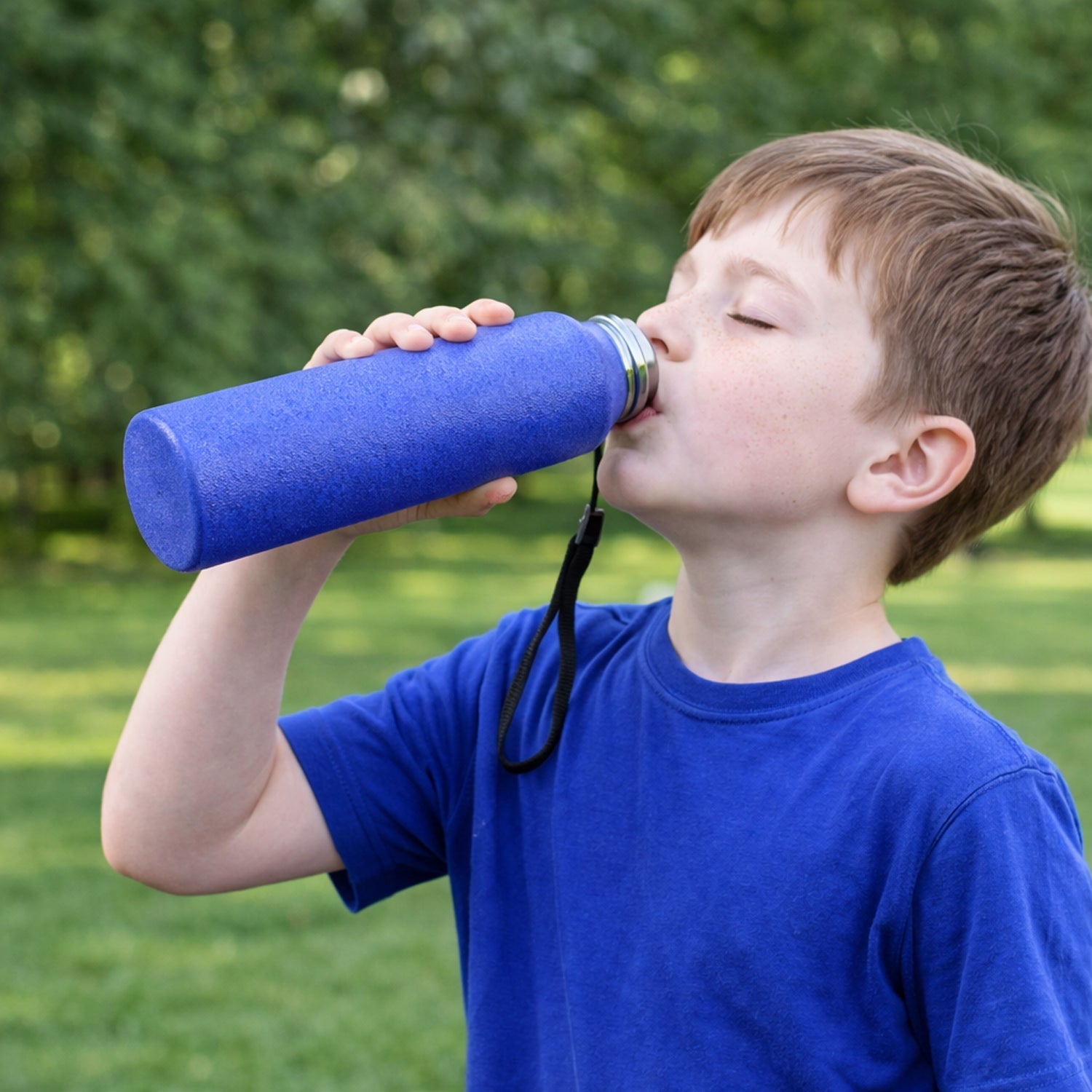 Custom Classic Stainless Steel Water Bottle Blue Color (1000 ML, 1 Pc)