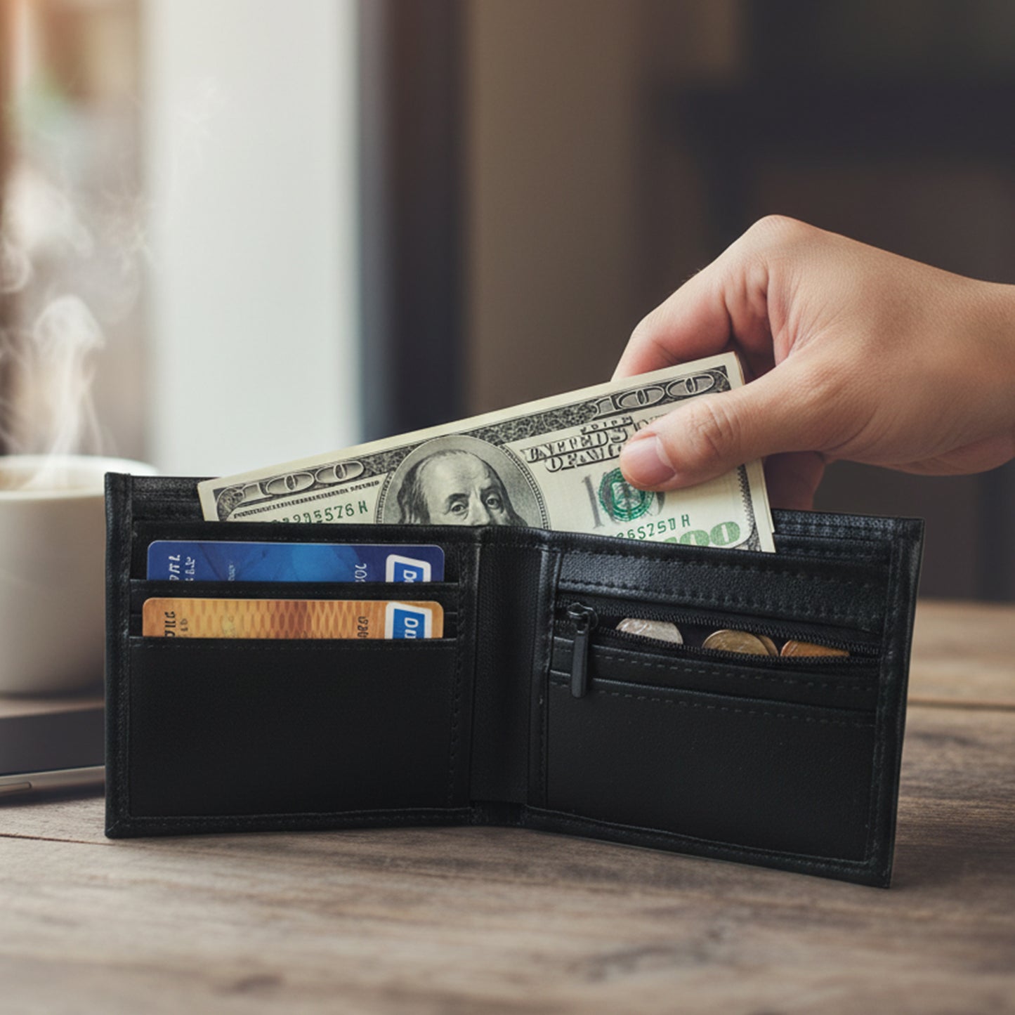 Classic Gents Bi-Fold Wallet (1 Pc)