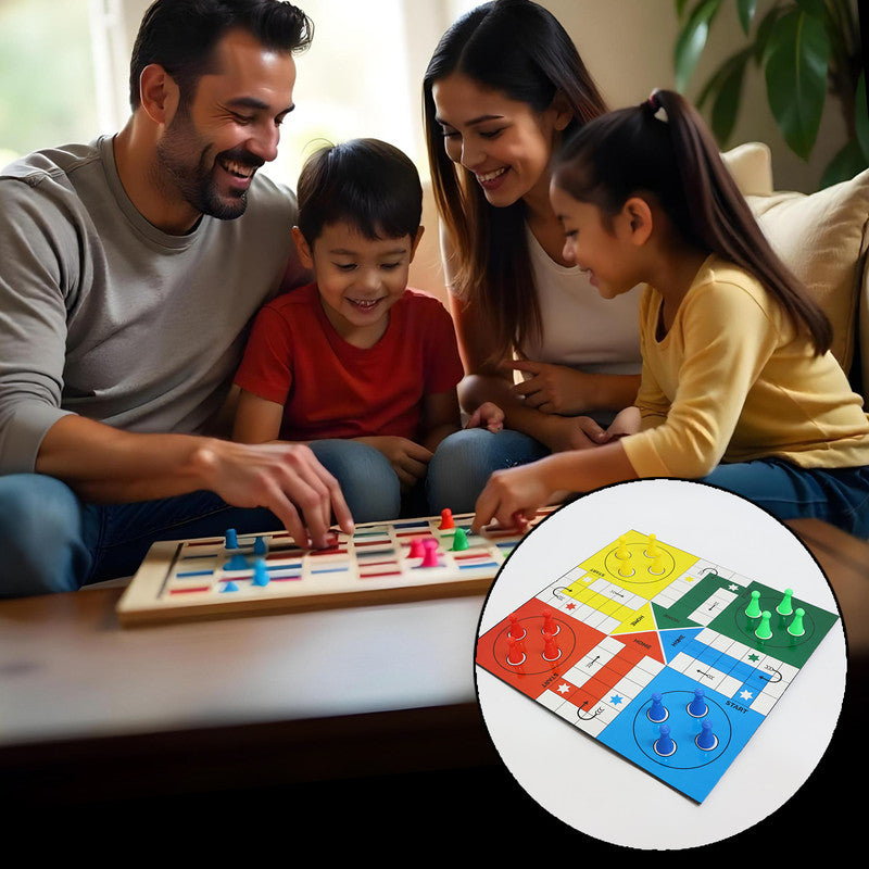 Classic Snakes & Ladders Board Game with Dice and Pawns