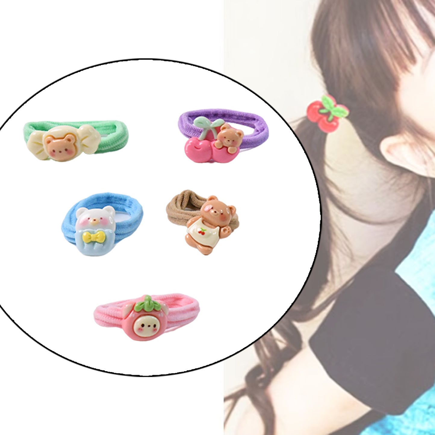 Toddler Hair Ties Baby Hair Tie (5 pcs Set)