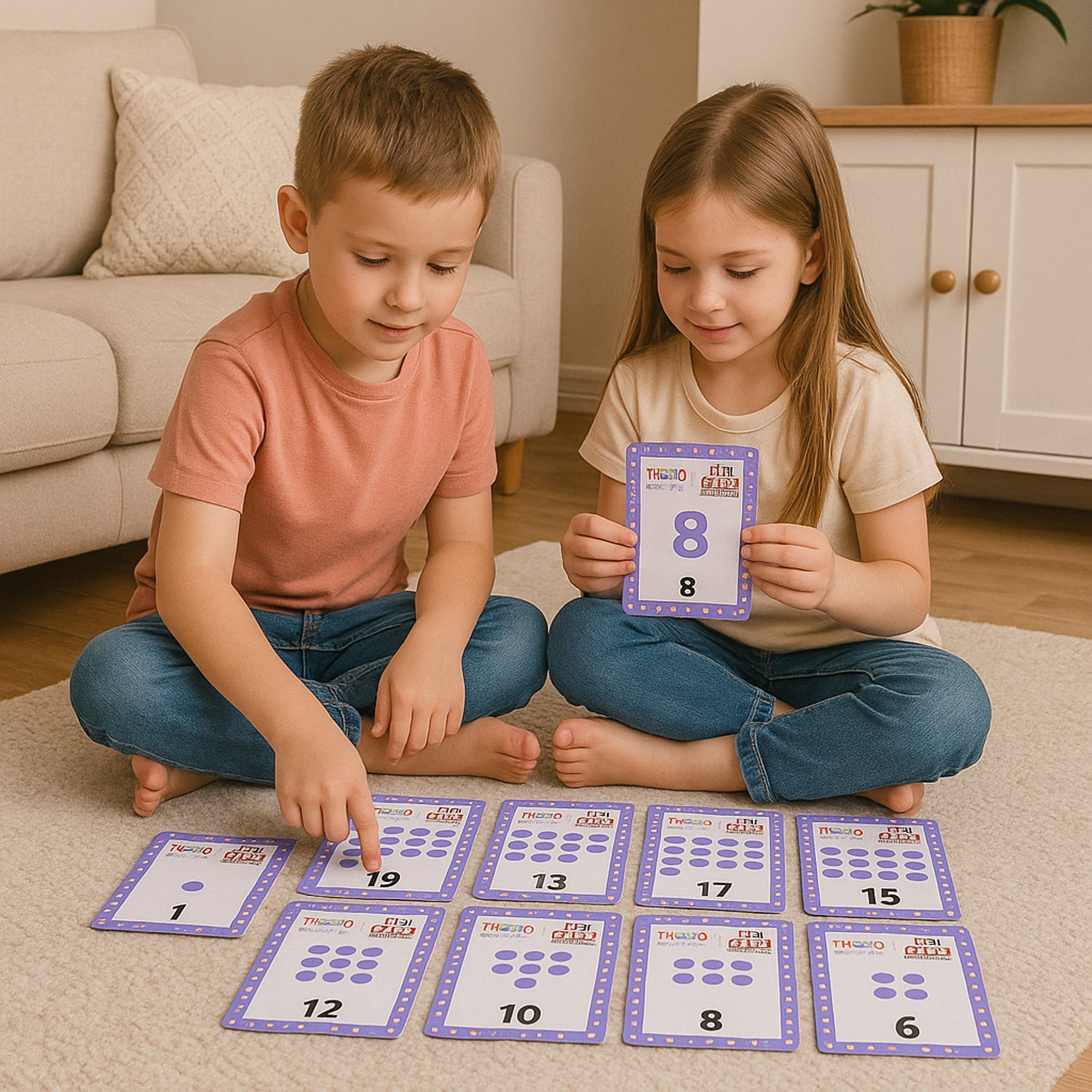 Truzo Toys Edu Cards – Number Flashcards for Early Learning & Counting Skills (3+ Years)