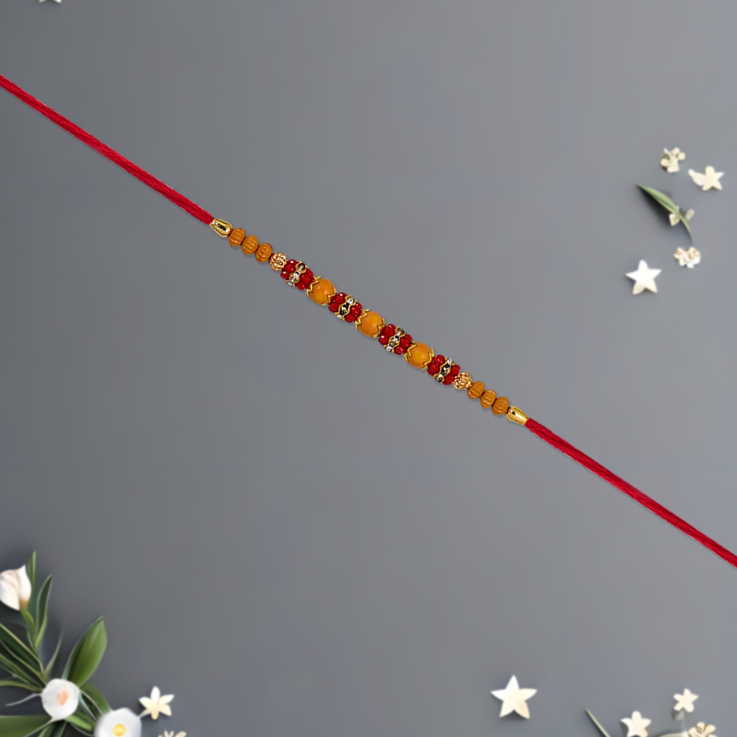 Festive Multicolor Beaded Rakhi for Brother (1 Pc)