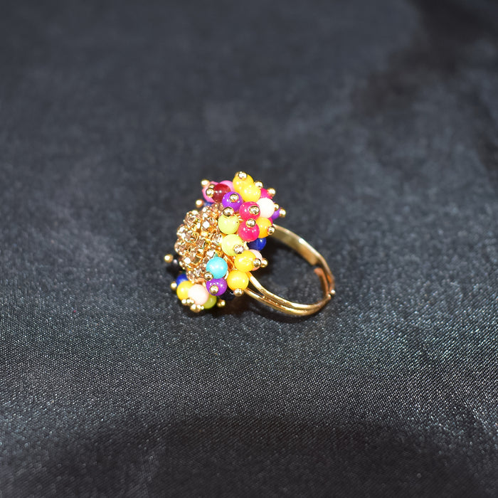 Elegant Gold Plated Guchha Ring - Timeless Tradition