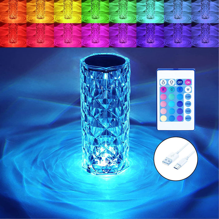 Buy 16 Color Crystal Touch Lamp for Diwali | Gifts Under 200