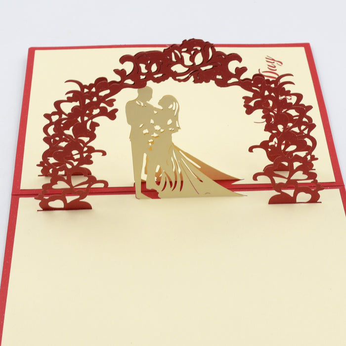 Unique 3D Pop-Up Wishing Card (Birthday, Wedding, Christmas): 1 Pc