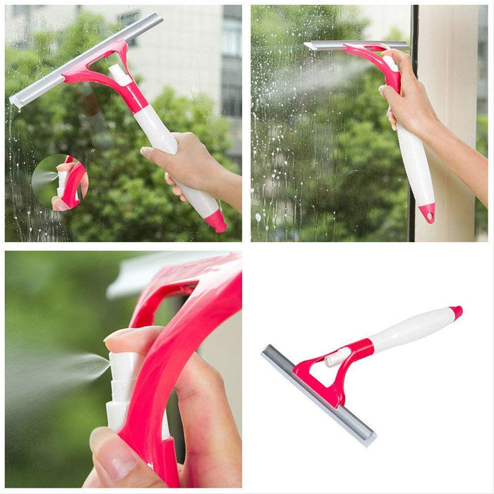 All-in-One Cleaning Brush: Spray, Wash, & Wipe (Windows, Glass, Car) (1 Pc)