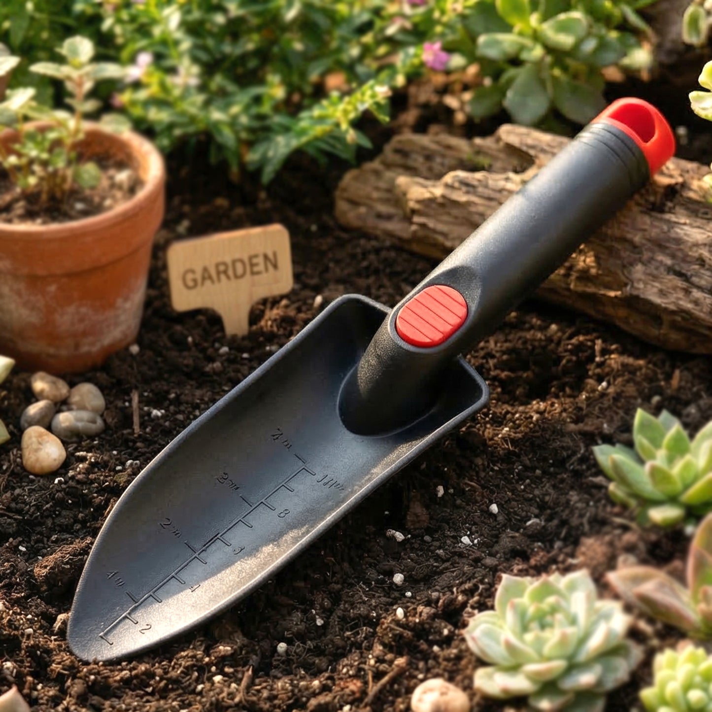 Lightweight hand garden trowel