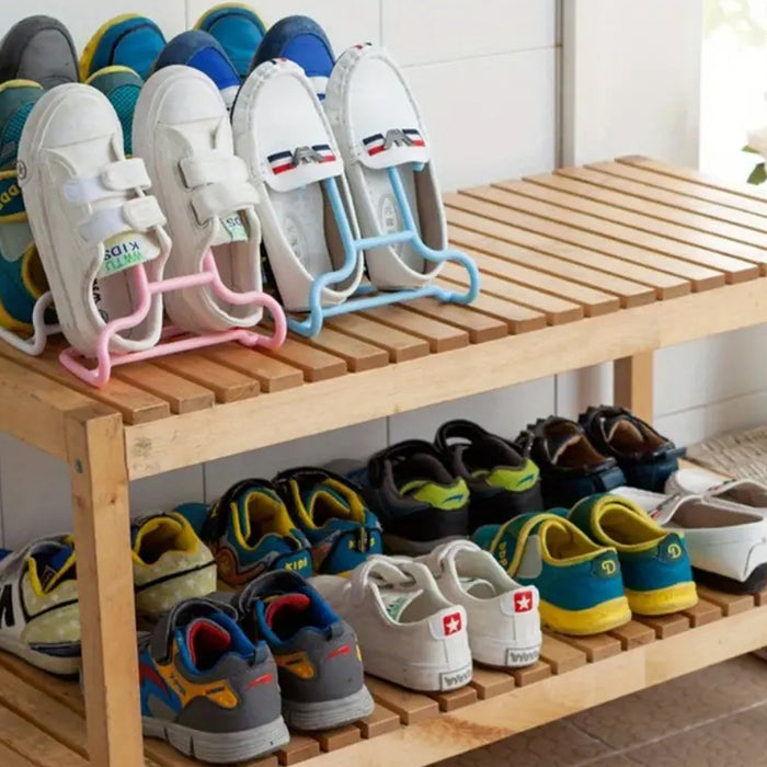8546 Multi-Function Shelf Drying Rack Shoe Rack Stand Hanger Shoes Hanging Storage Wardrobe Organizer Rack, Shoe Organizer Stand Closet Shoe Organizer Shoe Holder (2 Pc Set)