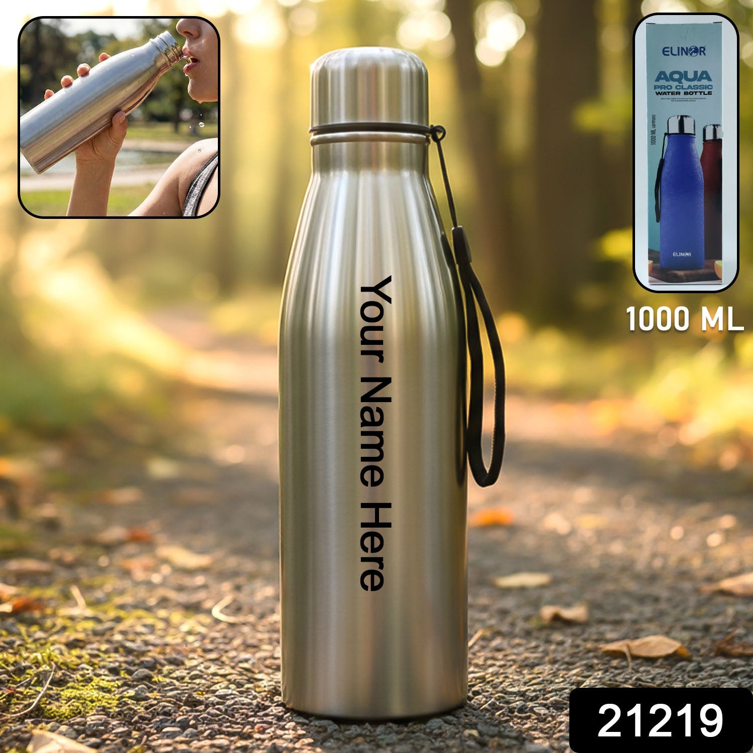 Custom 1000 ML Stainless-Steel Water Bottle (1 Pc)
