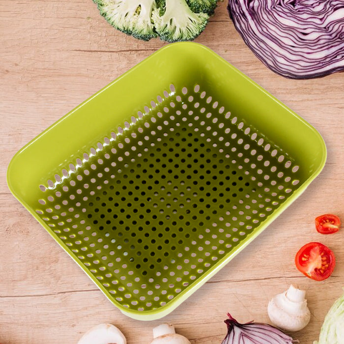 Multipurpose Small Plastic Kitchen Basket, Vegetables and Fruits Washing, Basket (20x17 Cm)